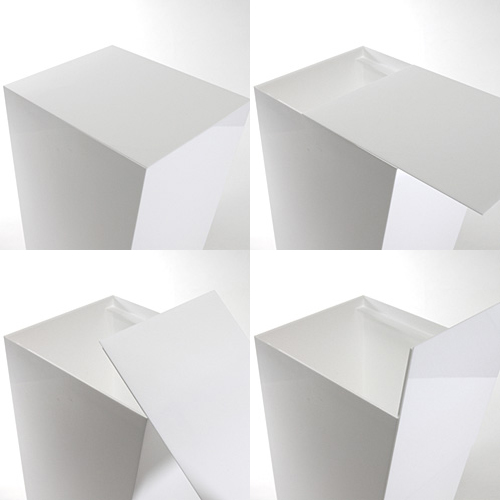 モノリスのようなゴミ箱 AIR FRAME(エアフレーム) IDIOM DUST BOX