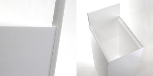 モノリスのようなゴミ箱 AIR FRAME(エアフレーム) IDIOM DUST BOX