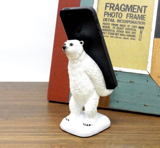 白クマ スマートフォンスタンド 『polar bear』