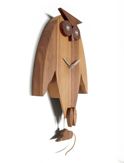 OwlPendulumClockフクロウ壁掛け時計