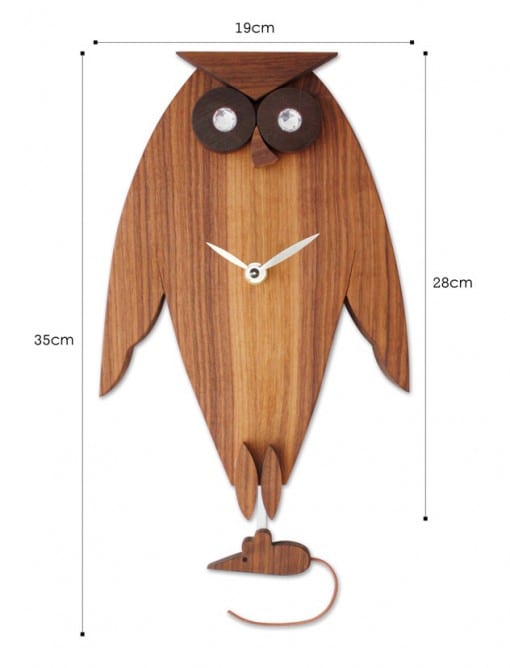 OwlPendulumClockフクロウ壁掛け時計