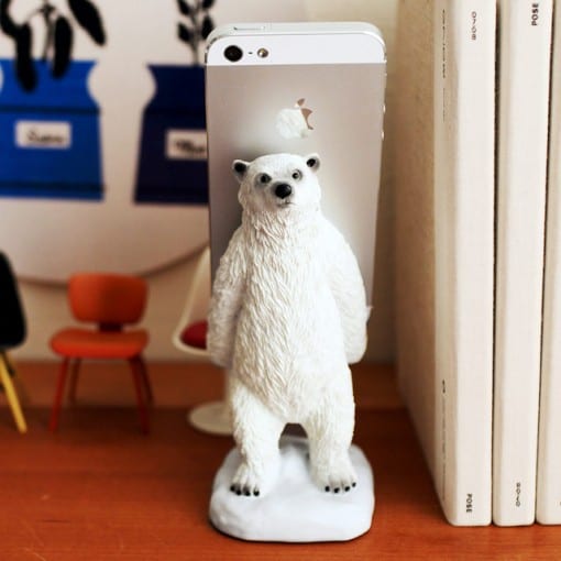 白クマ スマートフォンスタンド 『polar bear』