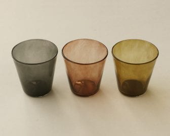 色グラス 黒瑠璃/珊瑚/琥珀