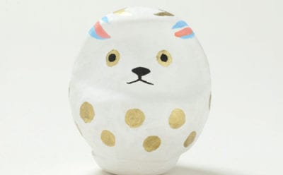 幸運の白鹿だるま