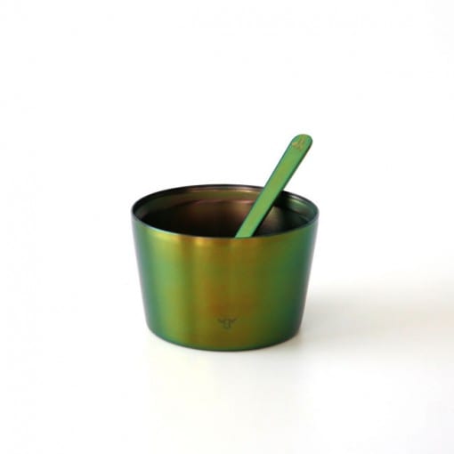 SUSgallery アイスクリームホルダーとスプーン 抹茶色