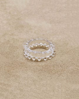 HARIO Lampwork Factory（ハリオランプワークファクトリー）リング-ミルククラウン