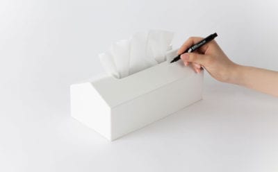 MEMORU tissue caseはメモができるティッシュケース