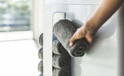 山崎実業 マグネット タオル収納