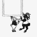 切手のこびと WonderLand 白ヤギのエマと黒ヤギのヤン