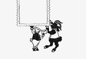 切手のこびと WonderLand 白ヤギのエマと黒ヤギのヤン